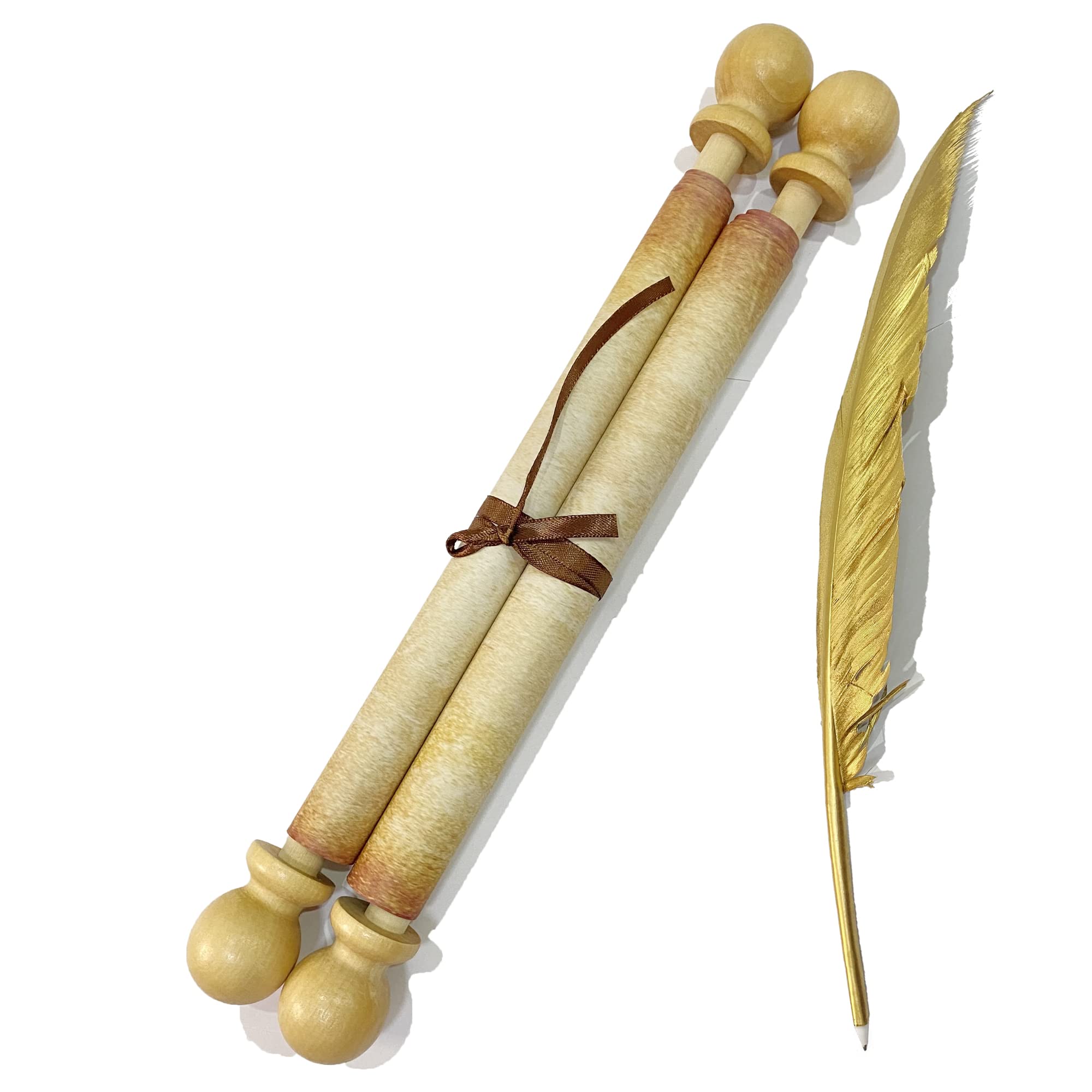 Makevivi 1 Pcs Blank Scroll Paper With Wood Rods Naughty - View #5