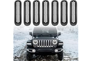 SKUNTUANG Black Car Front Mesh Grille Inserts Clip-in Grille Guard For 2007-2015 Jeep Wrangler JK & Wrangler Unlimited(Pack o