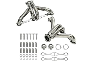 AMVIRTUO Exhaust Headers Shorty Headers For Chevy Hugger small block SBC V8 265 283 305 327 350 400