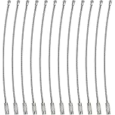 12pcs 4.7 Inch Stainless Steel Wire Rings Cable Keyring Loop | Keychain, For Luggage Tags, For Keys, For ID Tag Keepers