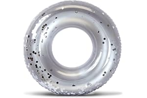 CoTa Global Inflatable Pool Float Tube Confetti Premium Swim Ring Heavy Duty Vinyl Flotation Pool Floats Toy for The Beach, Party, Vacation, UV Resistant - Pool Party