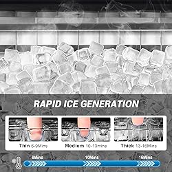 220LBS Commercial Ice Maker Machine - 72PCS Ice