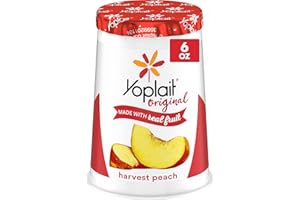 Yoplait Original Low Fat Harvest Peach Yogurt Cup, Made with Real Fruit, 6 oz