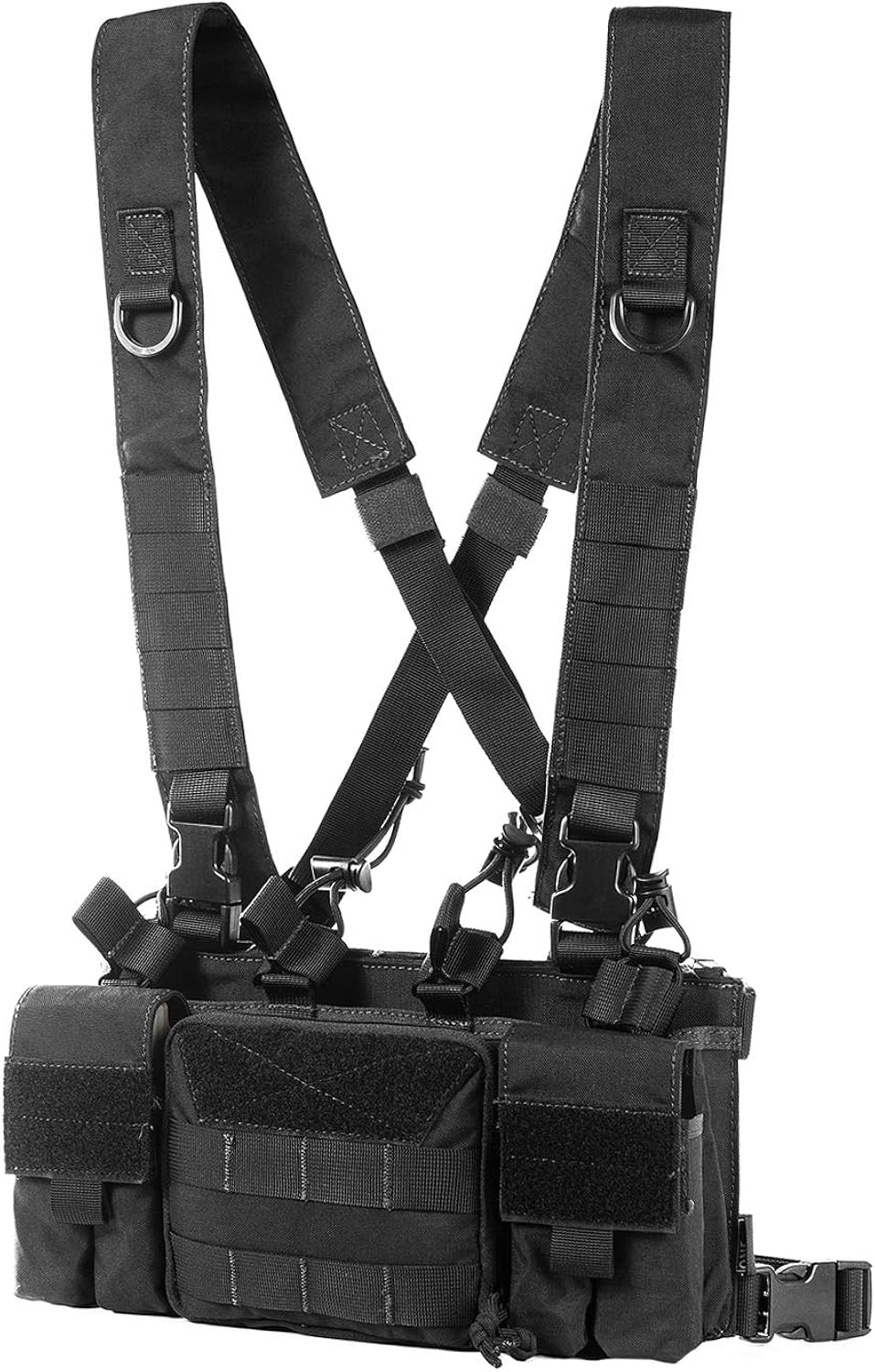 Tactical Chest Rig with 5.56/7.62 Rifle Mag Pouches Pistol