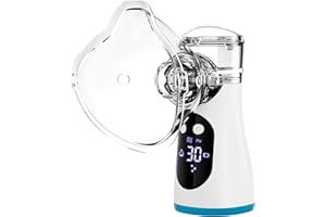 KAVACI Advanced Rechargeable Nebulizer with LCD Display - Ideal for Home, Travel & On-The-Go Use - Effective & Portable - Perfect for Daily Respiratory Care