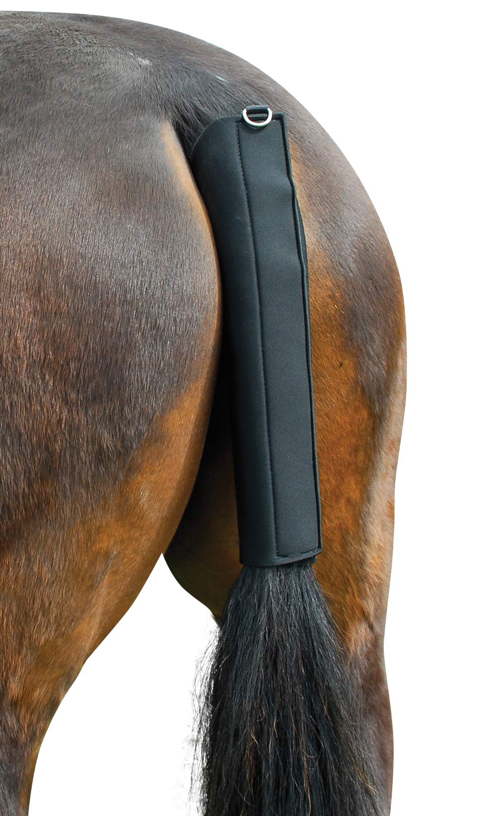 Hunters Saddlery Horse Tail Guard Equine Shield Wrap Non-Slip Breathable Neoprene Standard Size (Black)