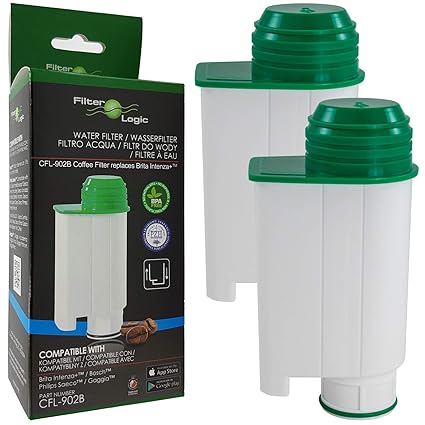 FilterLogic CFL-902B | 2er Pack - Wasserfilter kompatibel mit Philips Saeco CA6702/10 CA6702/00 CA6702 Brita Intenza+ Wasserf