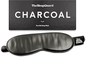 TheSleepGuard Pure Silk Sleep Mask [100% 6A Mulberry Silk, 22 Momme] Light Blocking Travel Essentials. Eye Masks for Sleeping. Black Oeko-Tex Blindfold. Eye Covers for Men & Women