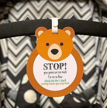 Amazon Com Bear Stop Please Look Don T Touch Baby Sign Tag Girl Sign Newborn Baby Car Seat Tag Baby Bed Tag Stroller Tag Carrycot Basket Tag Baby Preemie No Touching Car Seat Sign
