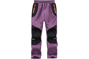 Buyboxs Kids Snow Pants Boys Waterproof Insulated Hiking Pants Youth Winter Warm Fleece Lined Ski Snowpants