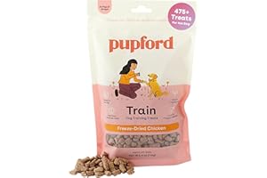 Pupford Freeze Dried Training Treats for Dogs & Puppies, 475+ Two Ingredient Bites (Chicken, 4 oz)