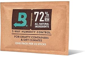 Boveda 72% Two-Way Humidity Control Pack for Storing Up to 25 Items – Single – for Wood Containers – Moisture Absorber – Humidifier Pack – Individually Wrapped Hydration Packet