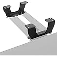 VIVO Steel Dual Spacer Brackets for Under Desk Keyboard and Mouse Slider Tray, Height Track Spacer Mount Fitting Desk Frames up to 3.2 inches, Brackets Only, MOUNT-SPACER01