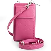 BULL GUARD Crossbody Leather Wallet Phone Purse, Anti Theft and RFID Blocking, Small Elegant Design for Travel
