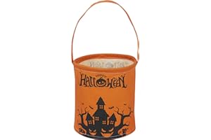 ESSME Halloween Bucket, Halloween Trick or Treat Buckets for Halloween Party Supplies,Halloween Candy Bucket,Halloween Bucket for Toddlers Kids,Girls and Boys.(Pumpkin)