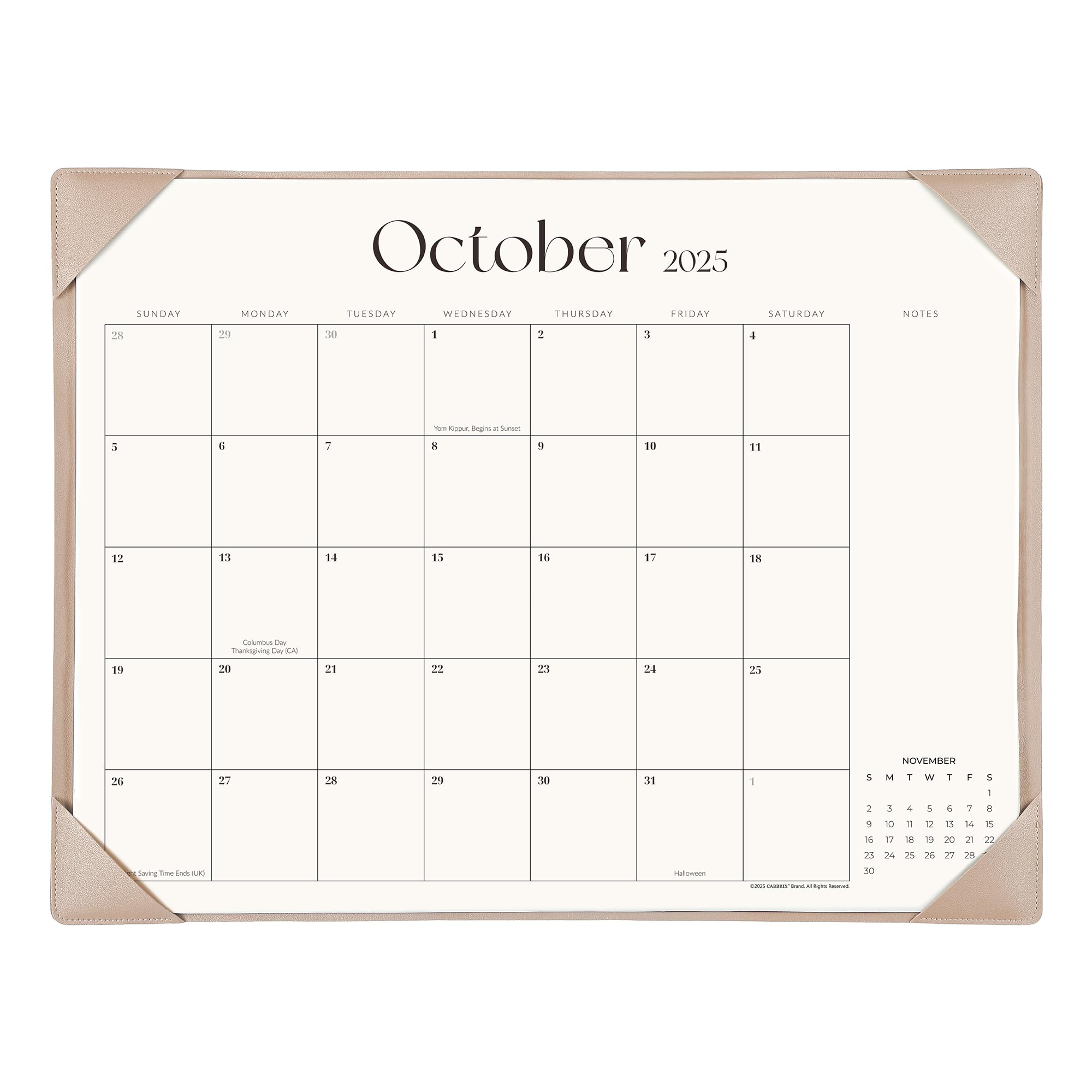 Photo 1 of Simplified Desk Calendar 2025-2026 with Desktop Mat, Cabbrix Large Desk Pad Calendar 21" x 16-1/2" Runs From July 2025 to December 2026, Desk Blotter Calendar for Home School and Office (Apricot)