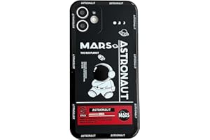 Yonds Queen Compatible with iPhone 11 Cute Case, Cool Cartoon Astronaut Space Mars Rocket Design Stylish Bumper Soft TPU Rubb