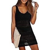 Dokotoo Womens Swimwear Cover Ups 2026 Summer Crochet Hollow Out Knit Bathing Suit Beach Dresses