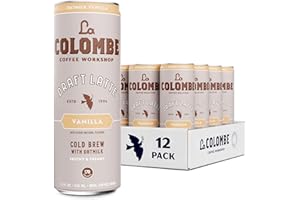 La Colombe Coffee, Oatmilk Vanilla Latte, 11 fl oz Cans (Pack of 12), Coffeehouse Quality Cold Brew, Specialty Grade Coffee Beans, Ready-to-Drink On-the-Go