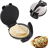 2000W Electric Roti Maker, 12 Inch Automatic Chapati Tortilla Machine,with Indicator Lights, Adjustable Temperature, Double-s