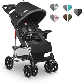 Lionelo Emma Plus Kinderwagen Kindersportwagen leicht modern klein Buggy mit Liegeposition zusammenklappbar (Stone)