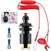 Marine Universal Emergency Cut Off Switch, Kill Switch for Boat, 12V DC Marine Kill Shut Off for Motorcycle ON Water &amp; ATVs, Dual Circuit Ignition Cut Off (1 Set)