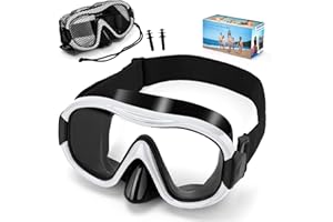 IGYM Diving Mask , Professional Anti-Fog Snorkel Goggles, Anti-Leak Swim Mask with Soft Adjustable Strap & Mesh Bag, Earplug