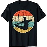 Vintage Retro Style T-ShirtsGymnastics Shirt - Vintage Retro Graphic, Black, Unisex-Adults, Long Sleeve, Small