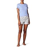 Amazon Essentials Women's Poplin Short and Sleep Tee Set