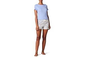 Amazon Essentials Women's Poplin Short and Sleep Tee Set