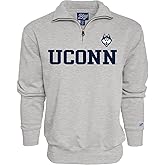 Blue 84 Men's Connecticut Huskies Quarter Zip Sweatshirt Grey, Grey, Large