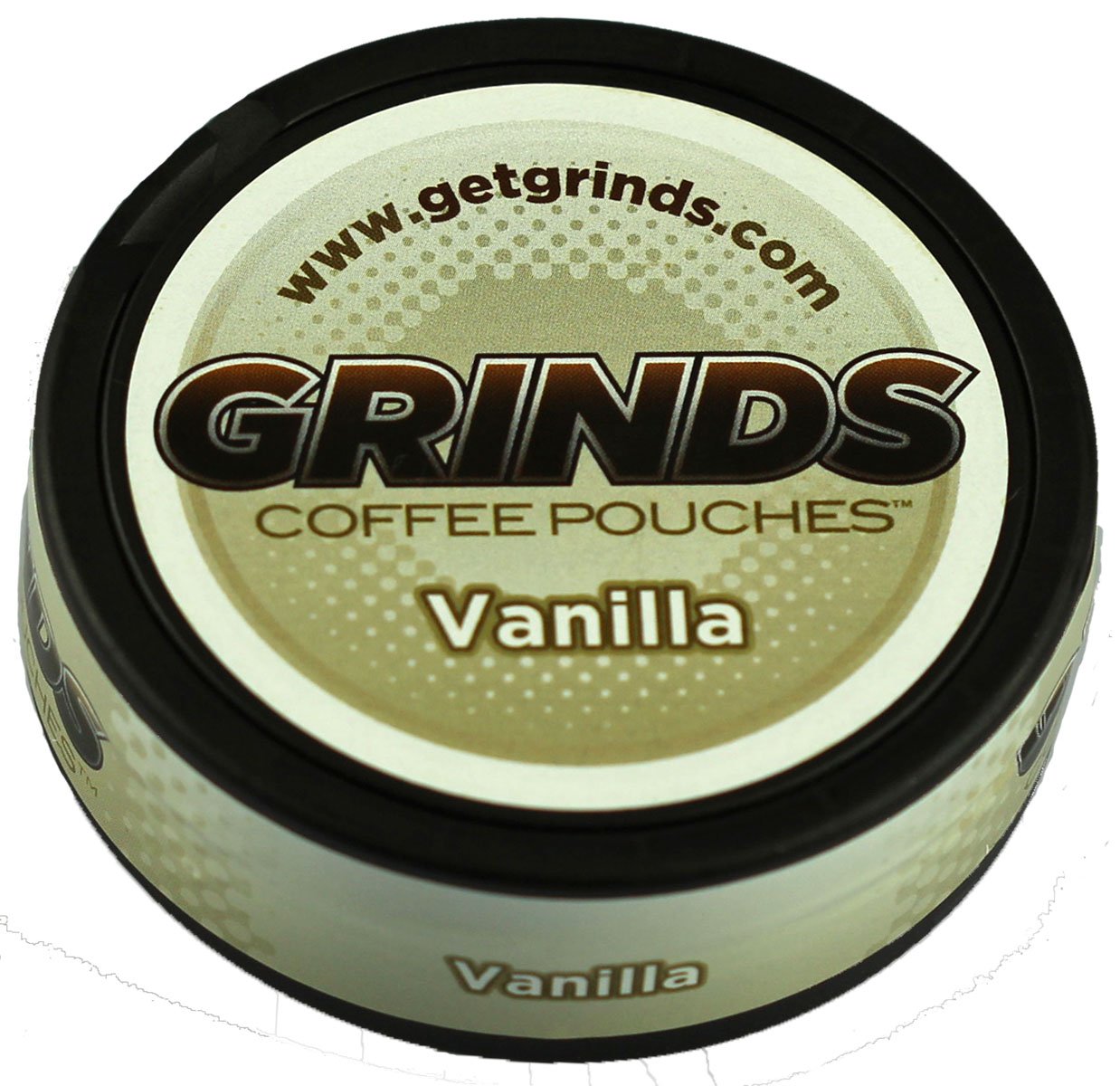 Grinds Coffee Pouches - 3 Cans - Vanilla - Tobacco Free, Nicotine Free Healthy Alternative