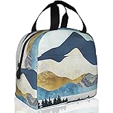 Mountains Nature Scenery Insulated Lunch Bag Reusable Lunch Box Women Men,Cooler Thermal Meal Tote for Kids School Student Picnic Office Work