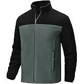 Rdruko Men's Fleece Jacket Full Zip Lightweight Warm Outdoor Hiking Casual Jacket