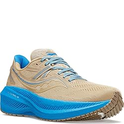 Saucony Women's Triumph 20 Sneaker, Desert/Aqua, 10