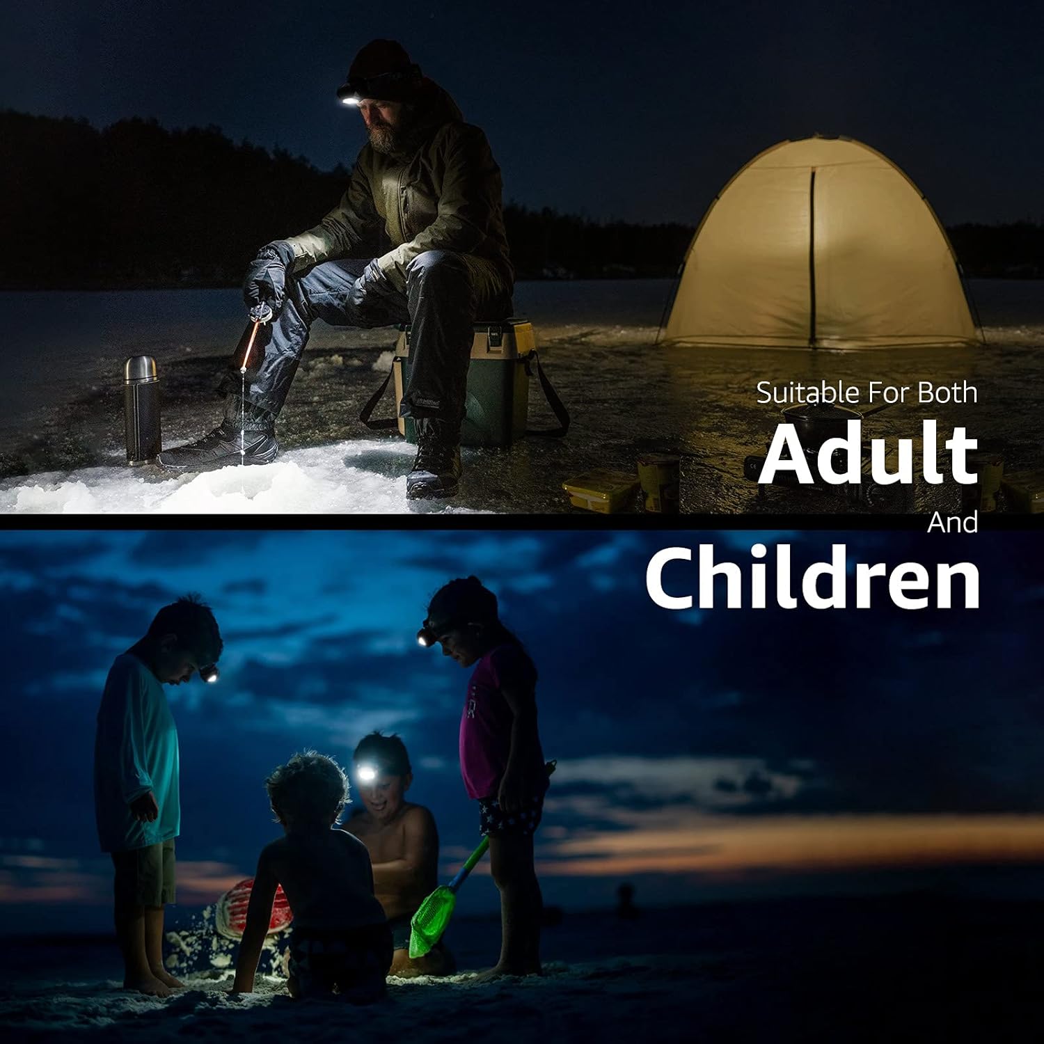 LE LED Headlamp Rechargeable, Super Bright, 5 Modes, IPX4 Waterproof, Adjustable and Comfortable Headlamp Flashlights for Adults and Kids, 3 Pack: Home Improvement