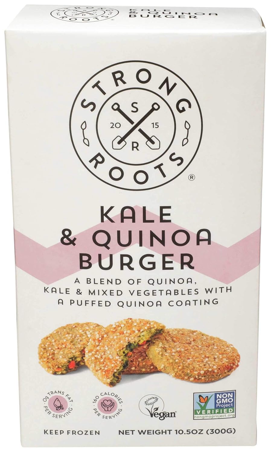 Strong Roots Kale And Quinoa Burger 10 5 Ounce 10 Per Case Amazon Com Grocery Gourmet Food
