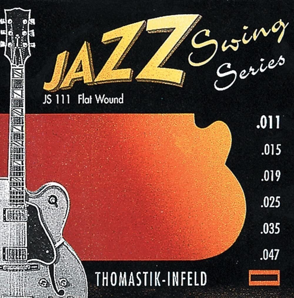 Thomastik Strings for Electric Guitar Jazz Swing Series Nickel Flat Wound Set JS111 Light .011-.047w