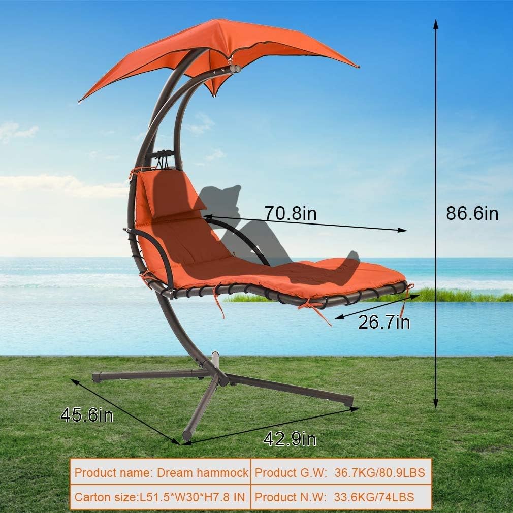 Hanging Chaise Lounge Chair Hammock Chair,Outdoor Chair