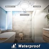 T-SUN 12W LED Ceiling Light 1080LM 6000K Round Dome Waterproof Flush Mount view 4