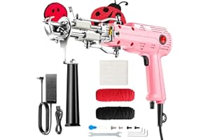 Tufting Gun, Rug Tufting Gun Cut Pile Loop Pile 2 in 1, Riiai AK-III Pro Tufting Gun Kit with Speed Adjustable, Feels Lighter,More Safer,Fashion Design,Low-Maintenance, Beginners Recommend
