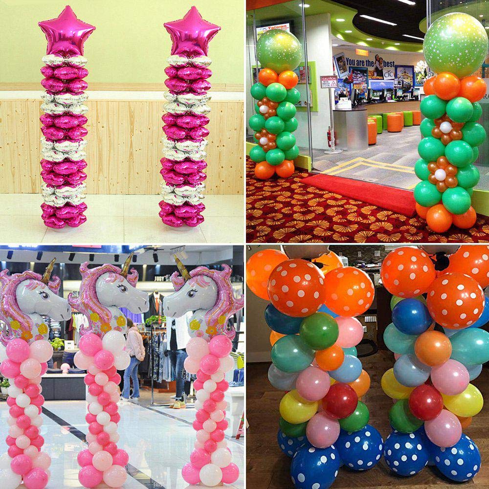 leegoal Kit de Colonne de Ballon avec Support de Fixation de 101,6 cm