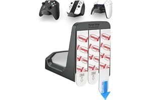 TotalMount Controller Wall Stand (1 Pack) with Non-Slip Pad & Removable Adhesive for Xbox, PS5, PS4, and Nintendo – This Premium Holder Won’t Damage Your Wall with Screws or Permanent Adhesive