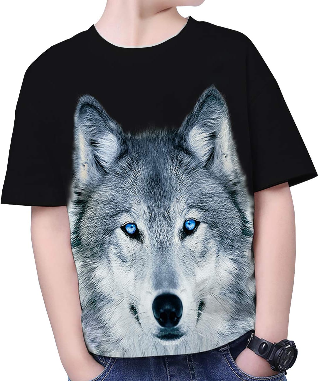 Little Big Boys Girls Graphic Tees Funny 3D Printed Short Sleeve Youth T Shirts Top 6-14T