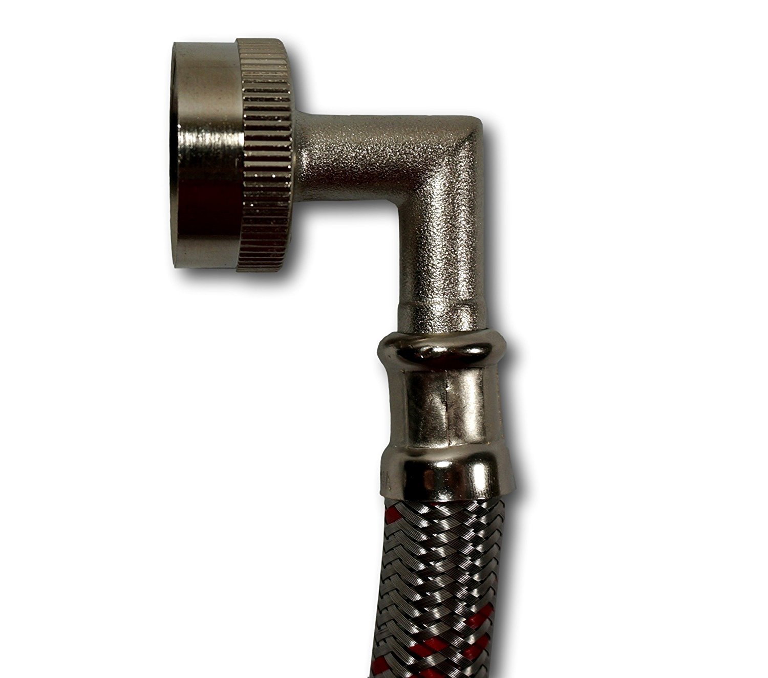 Premium Stainless Steel Washing Machine Hoses with 90 Degree Elbow, 4