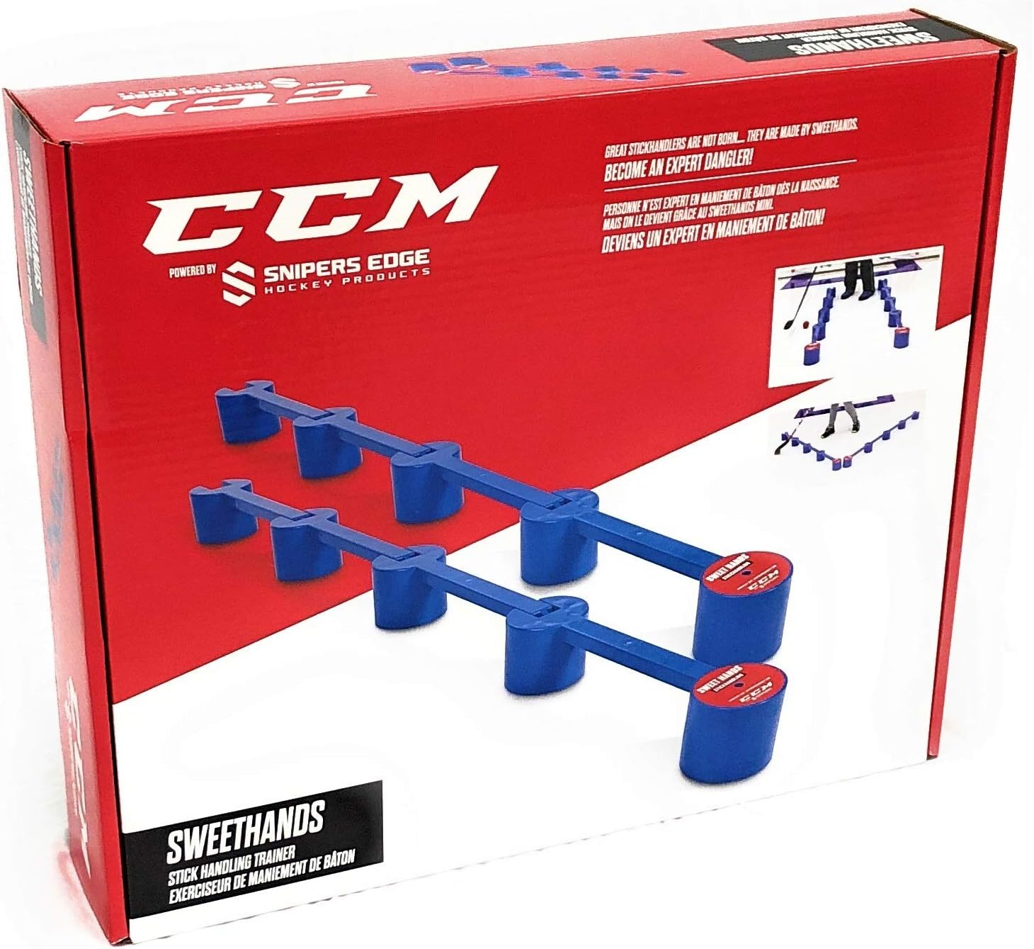 Sniper's Edge Hockey Hands Mini Stickhandling Trainer with 4 Sections : Hockey Training Aids : Sports & Outdoors