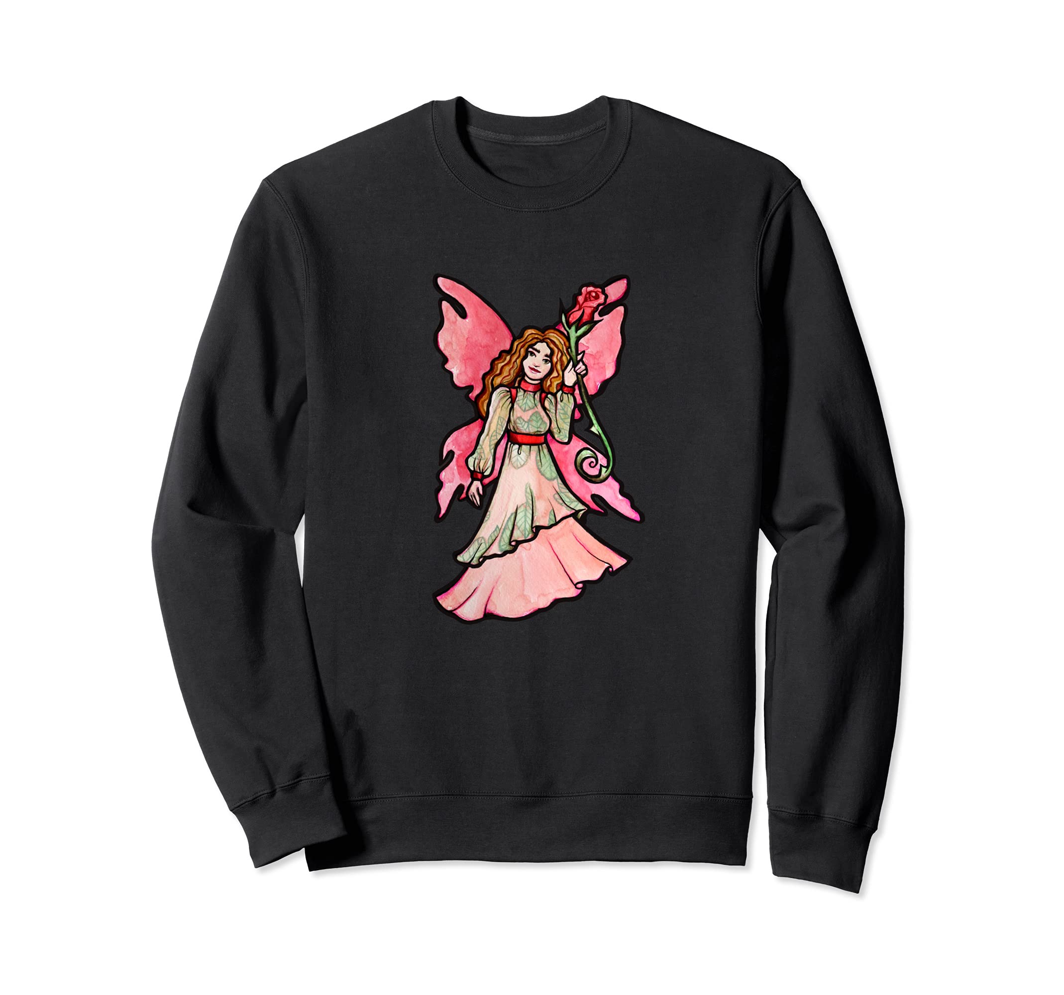 Cute Pink Fairy Garden Art Faerie Gardeners Sweatshirt