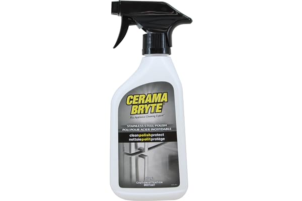 Cerama Bryte Stainless Steel Polish Spray 473 ml – Cleans, Shines & Restores Stainless Steel Appliances