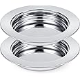 Zhehao 2 Pcs Communion Plates for Church Communion Bread Tray Plate Church Supplies Set Polished Stainless Steel Tray (Silver)