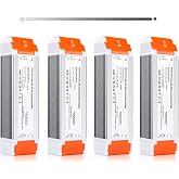LEDMO Dimmable LED Driver 12V DC 60W Triac Dimmable Transformer 4Pack | Quiet Operation, Universal Regulated, AC 100-140V to DC 12V Isolation Protection LED Power Supply for Strip Light